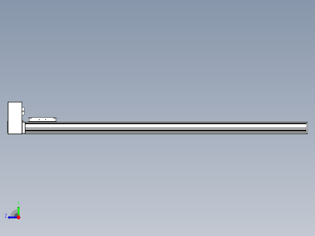 同步带全封闭直线模组TPA-HCB-105D-90-L1100-RU-Y-P20-N3右视图