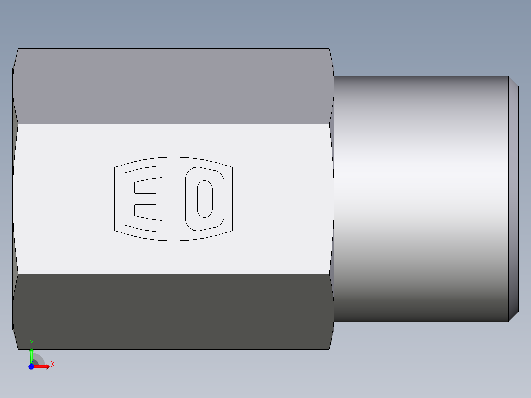 卡套式工业通用硬管接头EO_Swivel_connector_GAI08SMCFX前视图