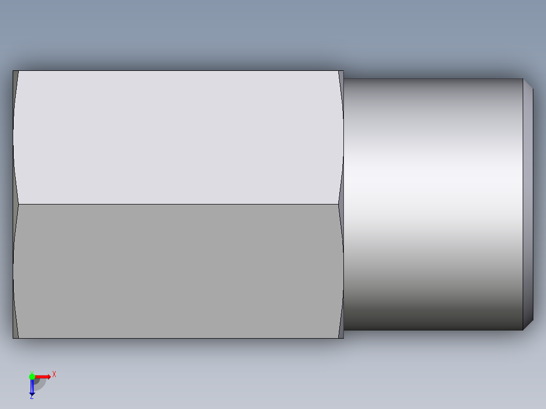 卡套式工业通用硬管接头EO_Swivel_connector_GAI08SMCFX俯视图