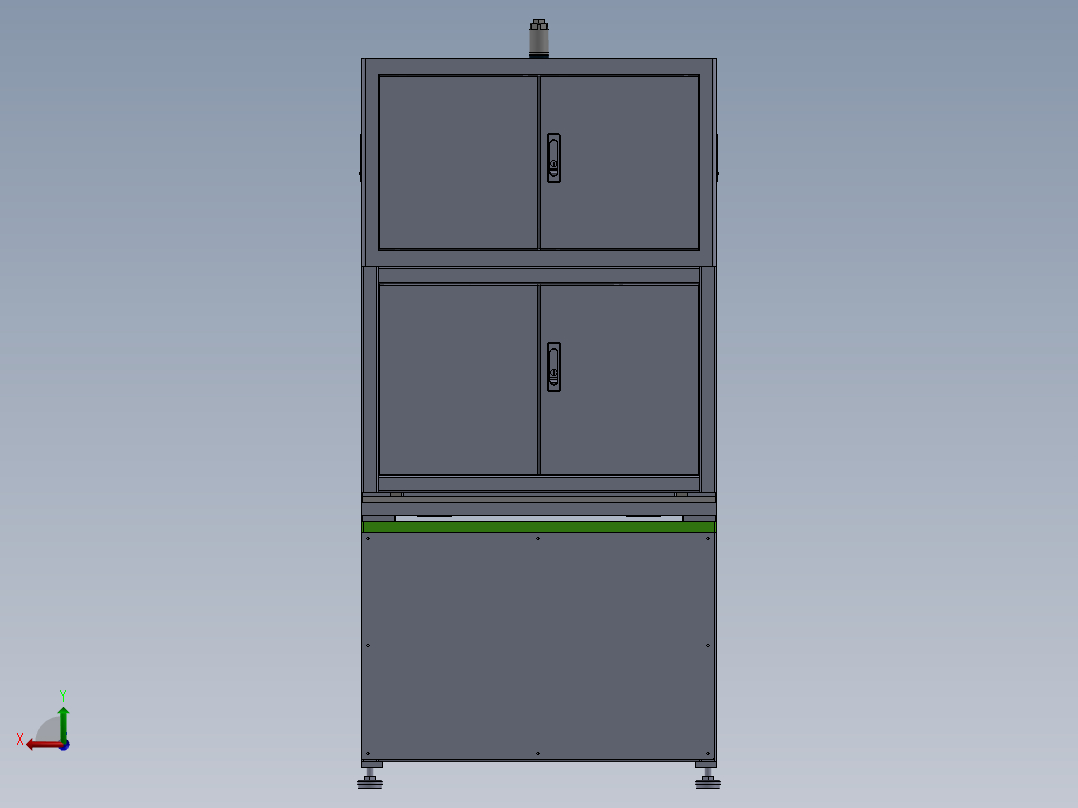 液晶电视屏幕压合机（sw18可编辑+工程图）后视图