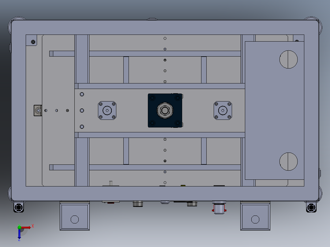 液晶电视屏幕压合机（sw18可编辑+工程图）俯视图