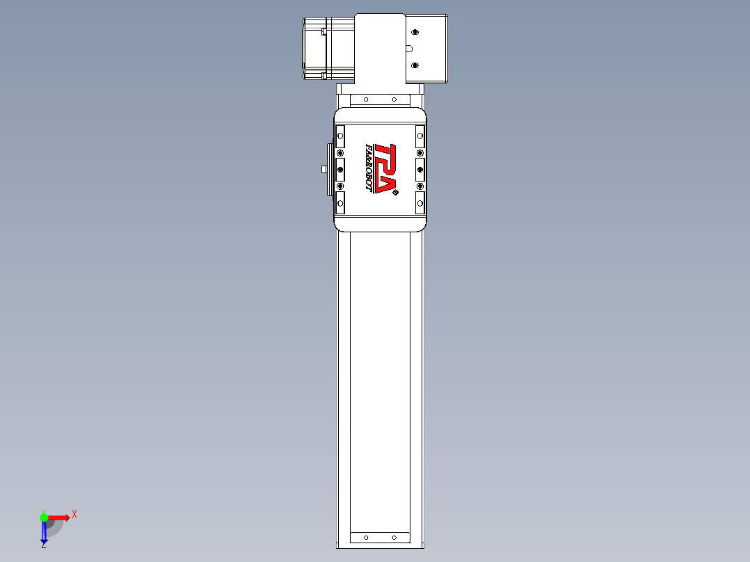 同步带全封闭直线模组TPA-HCB-85D-90-L250-LP-C-P20-N3俯视图