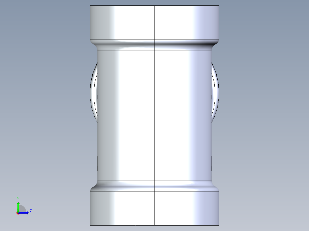 船舶管路系统S14_SeaDrainPLUS_SanitaryReducingTee-SxSxS_37E261532_3x1-1-2in Sea Drain Plus - Sanitary Reducing Tee - SxS左视图