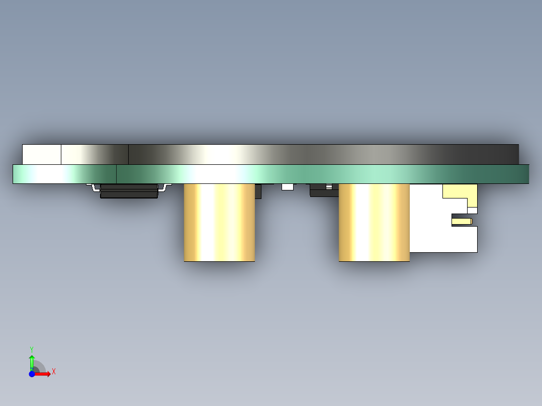 JXL 1.28 240x240px圆形IPS TFT LCD显示模块的模型前视图
