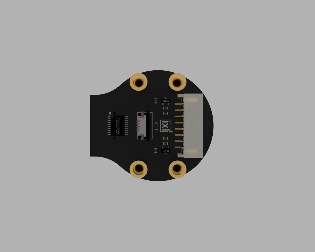 JXL 1.28 240x240px圆形IPS TFT LCD显示模块的模型