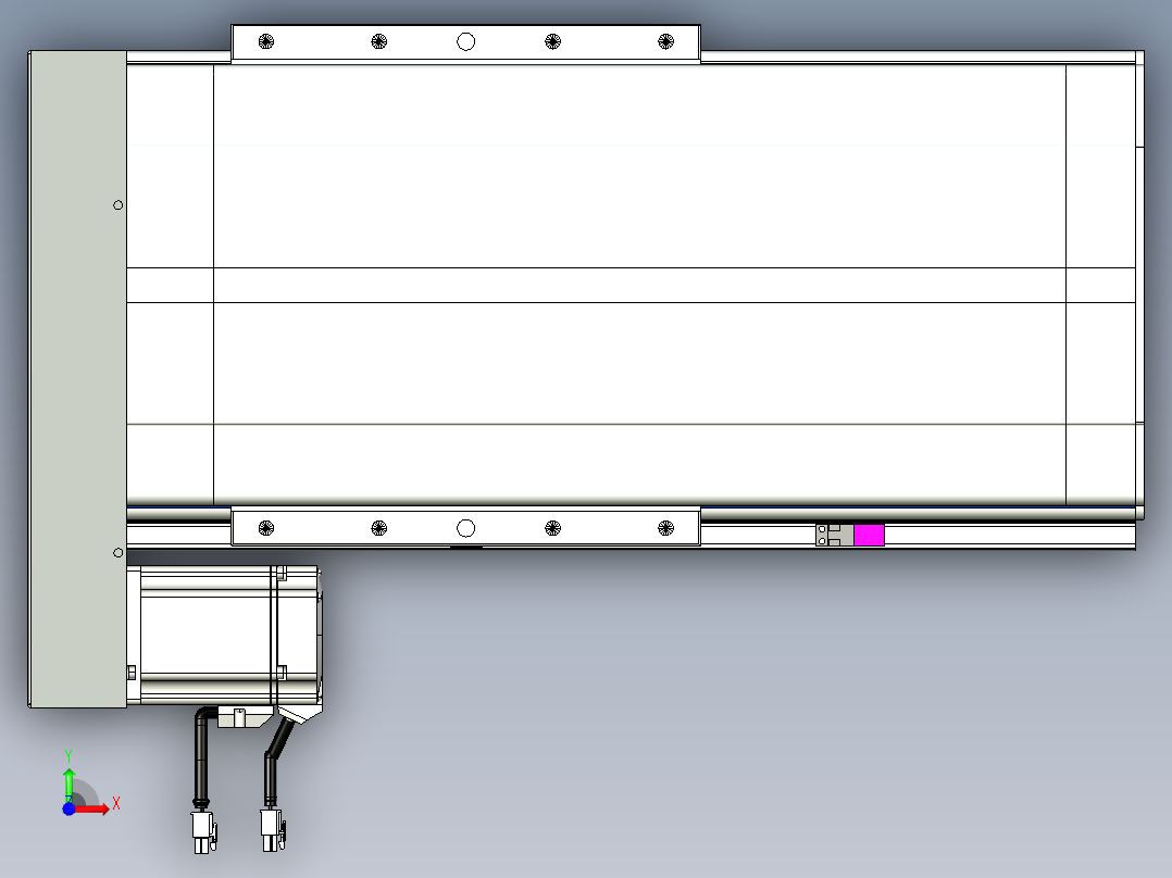 VF丝杆传动-一般环境VF27-Lxx-C-S200-BL-ZP75-C3前视图