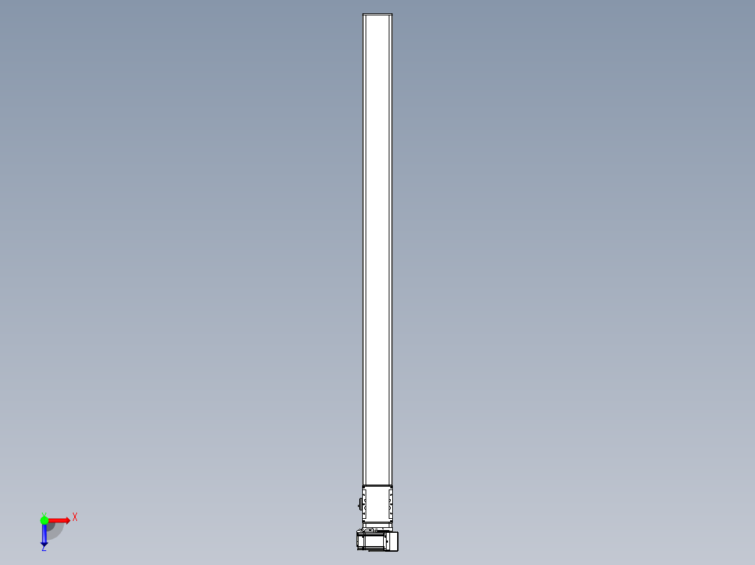同步带全封闭直线模组TPA-HCB-105D-90-L1550-RU-Y-P20-N3俯视图