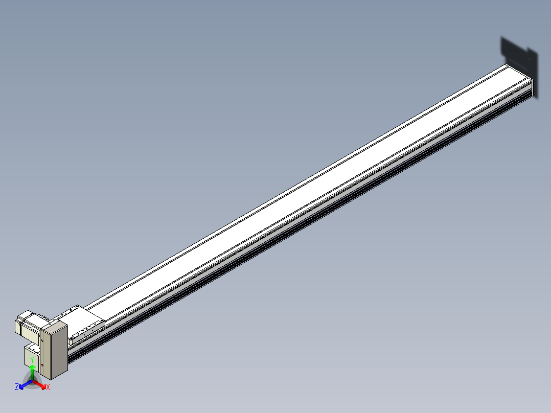 同步带全封闭直线模组TPA-HCB-105D-90-L1550-RU-Y-P20-N3正等轴测图