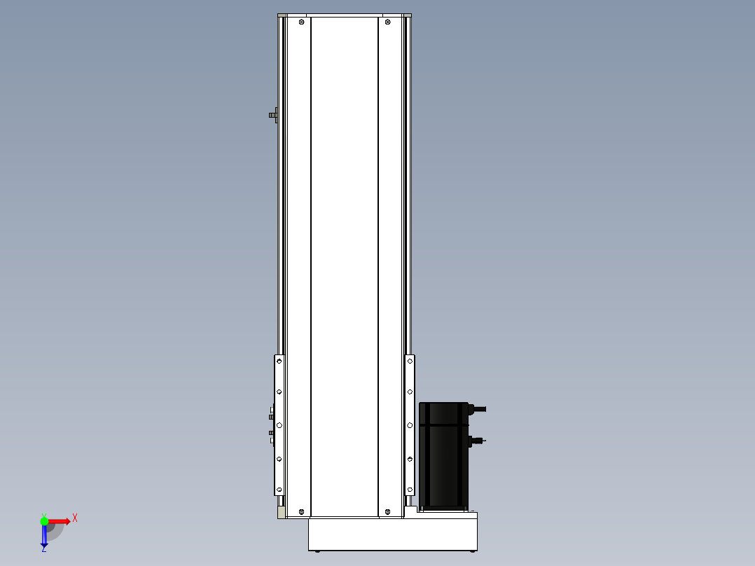 Toyo东佑达直线模组-ETH22-500-BL-750W+煞車俯视图