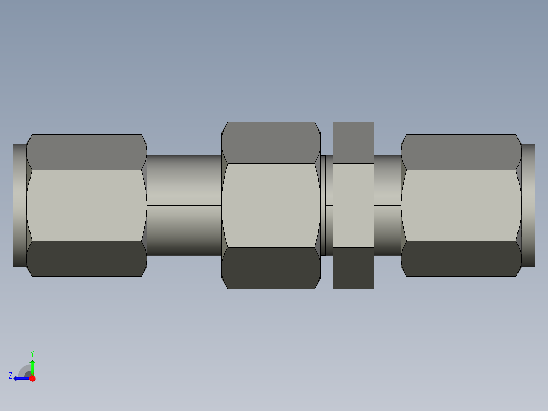 卡套式工业通用硬管接头6_wbu-s右视图