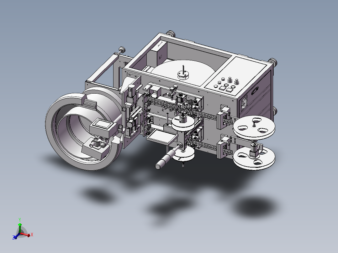 电子产品全自动包装机主视图