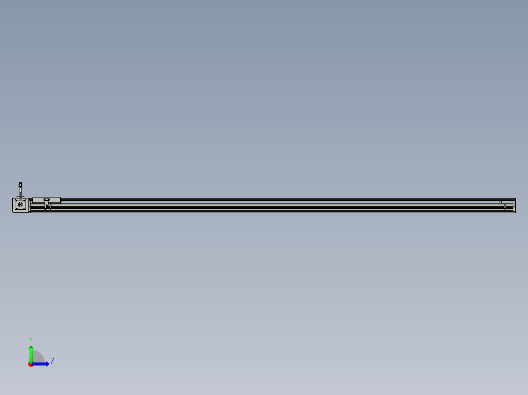 东锦同步带传动-直线滑台模组DH135B-L125-S2200-BL-P400W-C3左视图