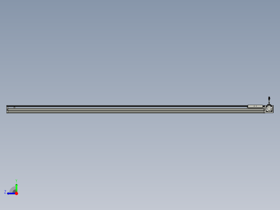 东锦同步带传动-直线滑台模组DH135B-L125-S2200-BL-P400W-C3右视图
