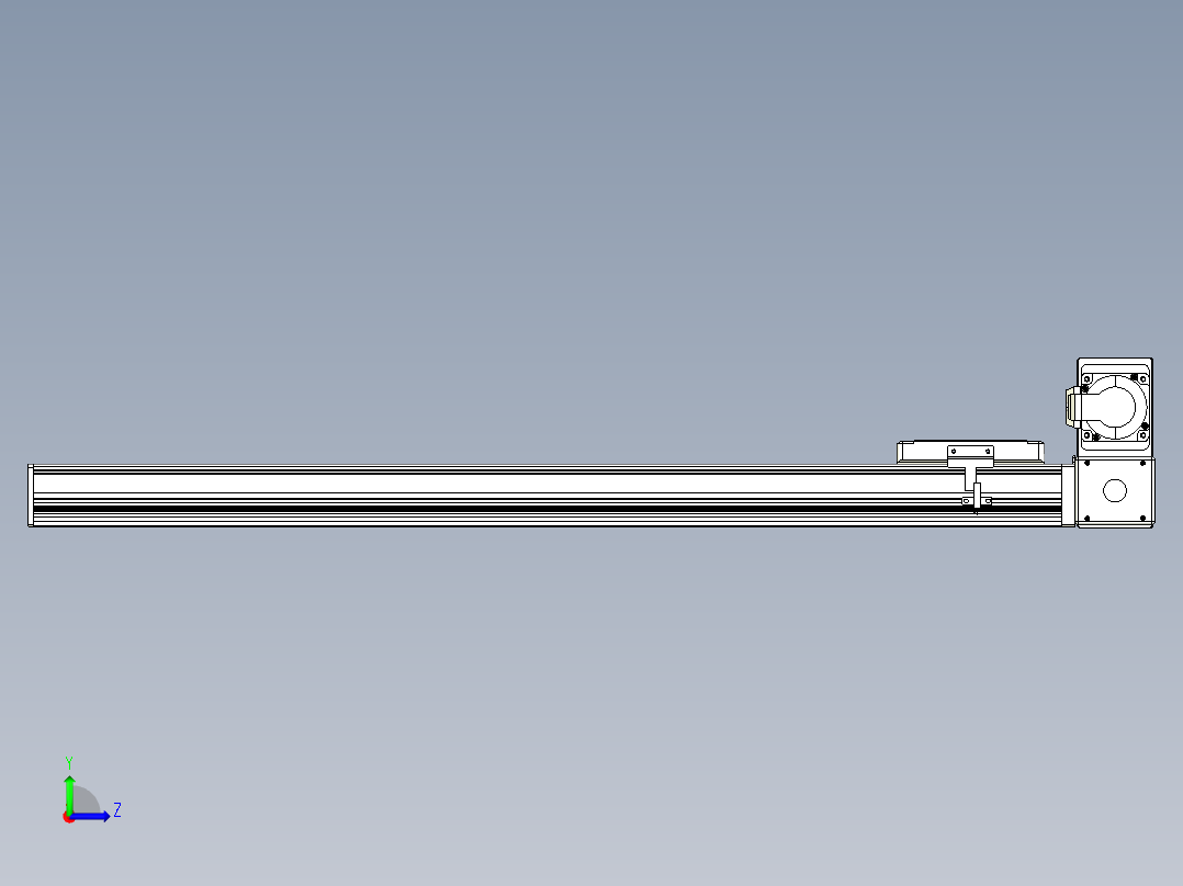 同步带全封闭直线模组TPA-HCB-105D-90-L700-RU-Y-P20-N3左视图