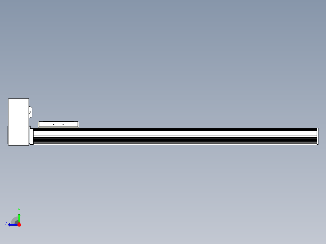 同步带全封闭直线模组TPA-HCB-105D-90-L700-RU-Y-P20-N3右视图