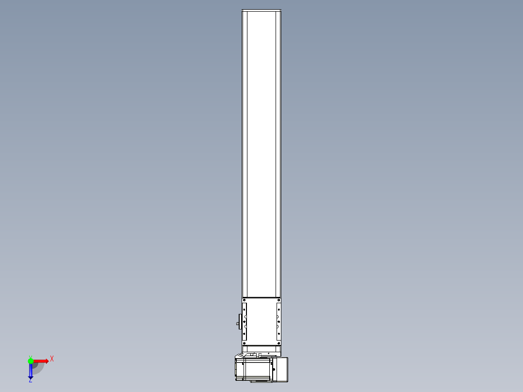 同步带全封闭直线模组TPA-HCB-105D-90-L700-RU-Y-P20-N3俯视图