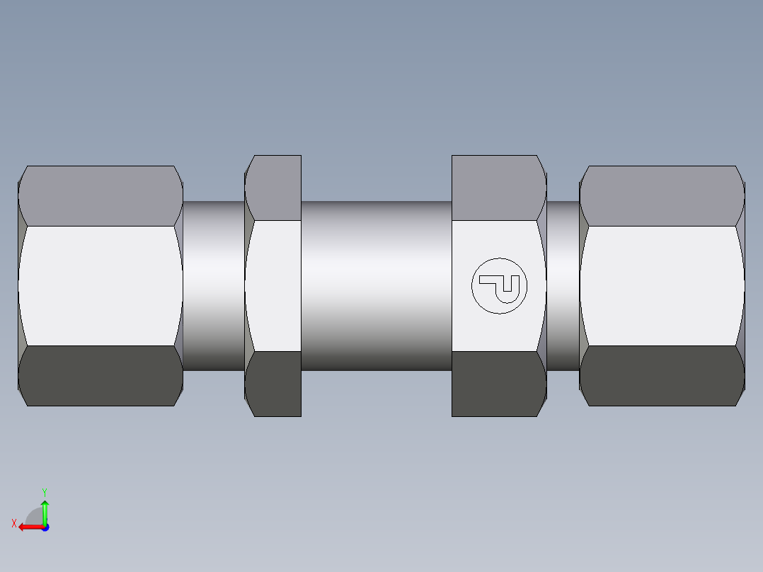 卡套式工业通用硬管接头EO_Bulkhead_union_SV10ZS71后视图