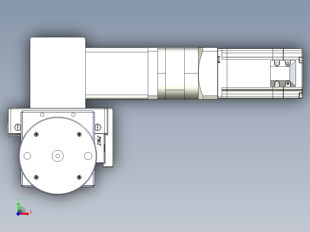 威洛博直线电机模组EB6ZR-L140-S720-RZ575K-Z575K-MS3前视图