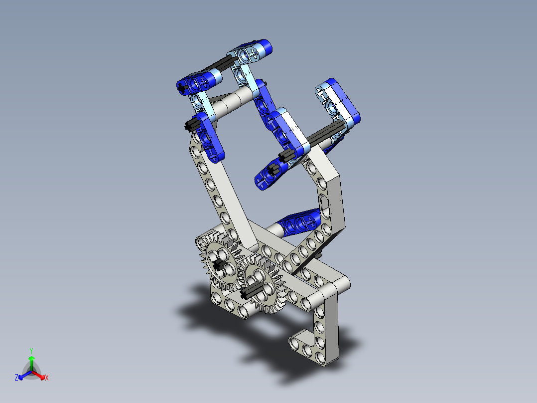 nventor 乐高工艺夹具正等轴测图