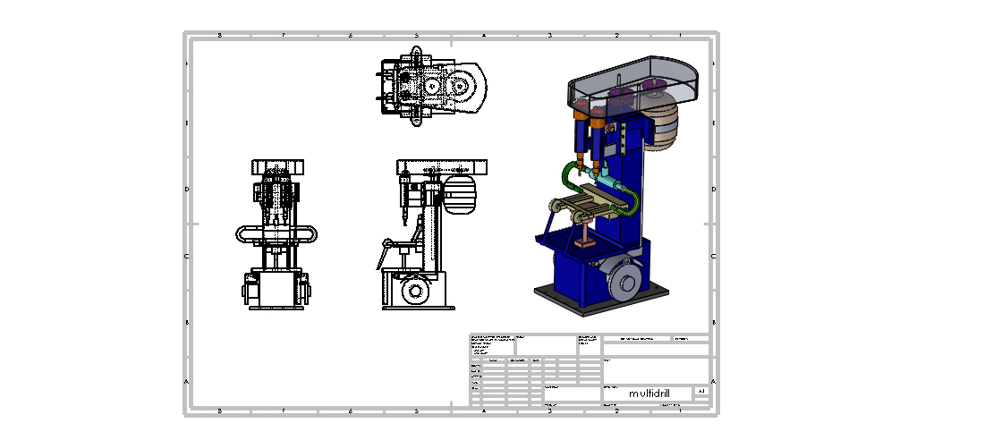同时打两个孔的多钻孔机