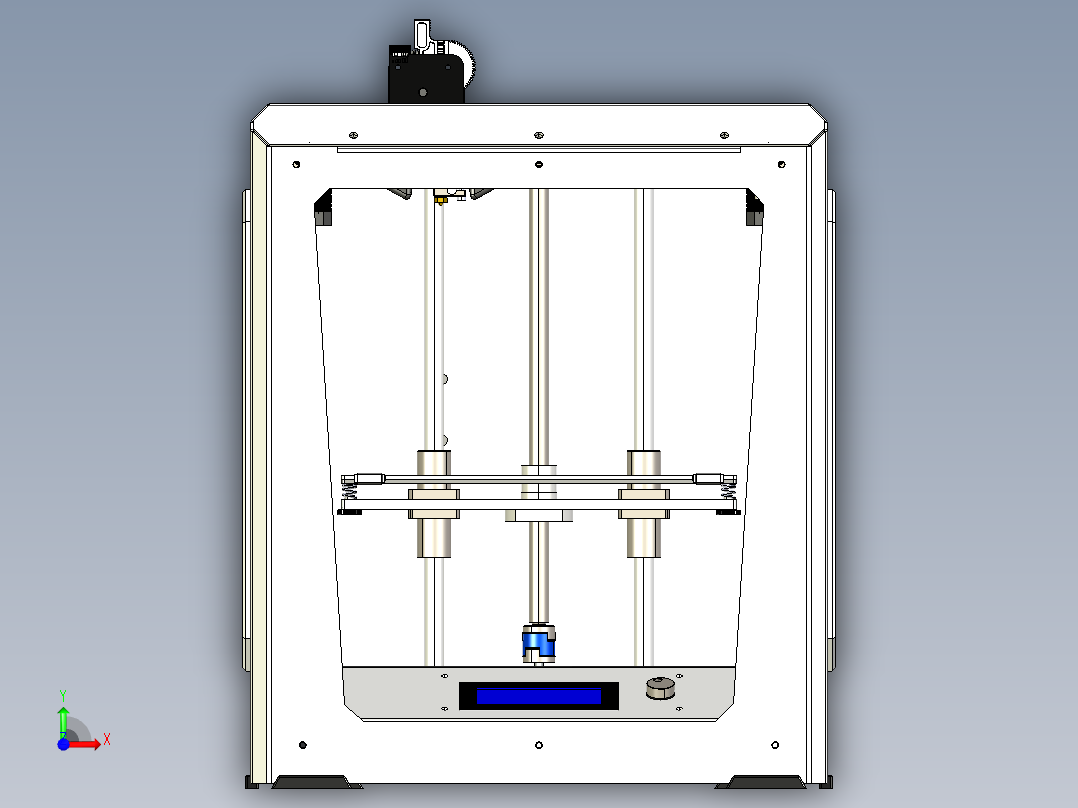 3D打印机250X250X300stp格式前视图