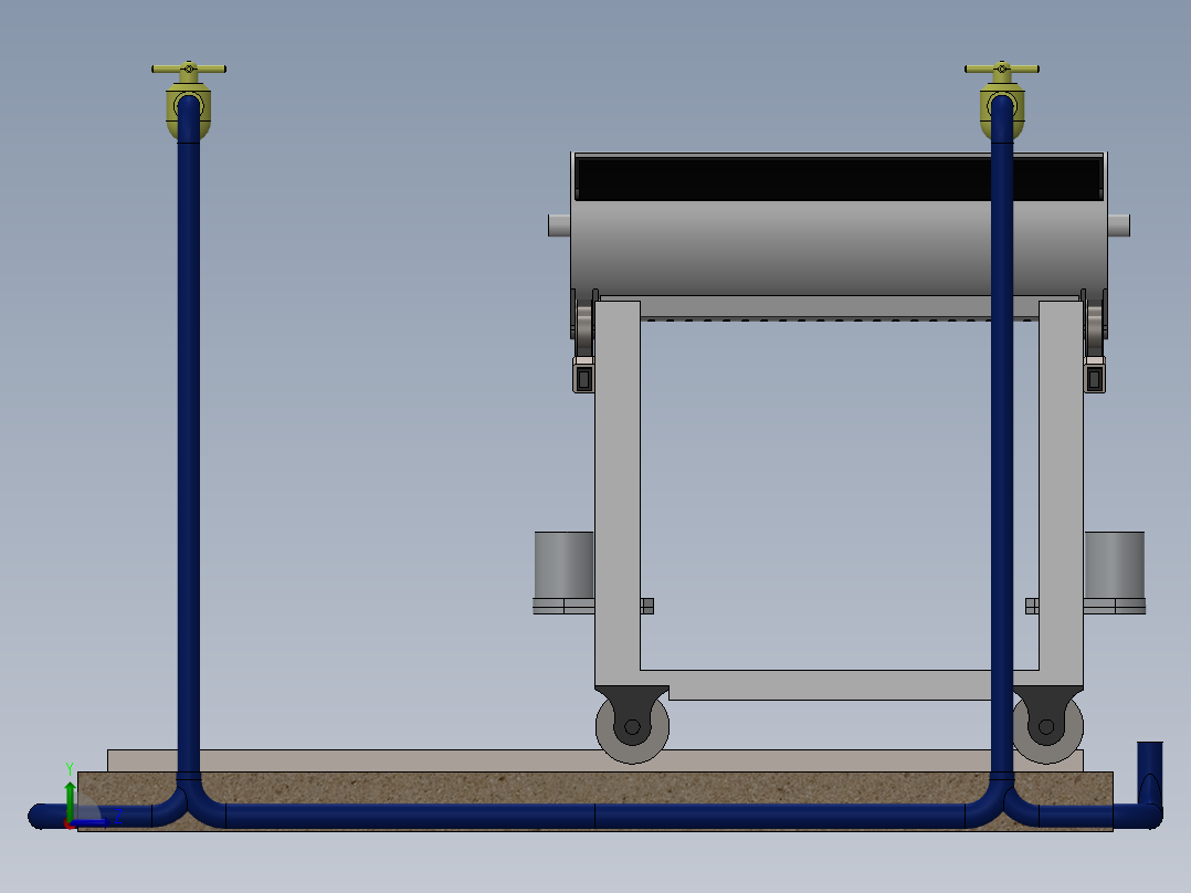 灌溉系统左视图