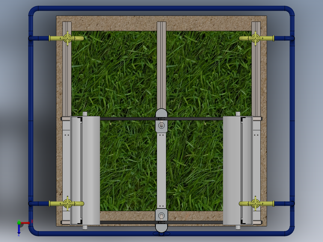 灌溉系统俯视图