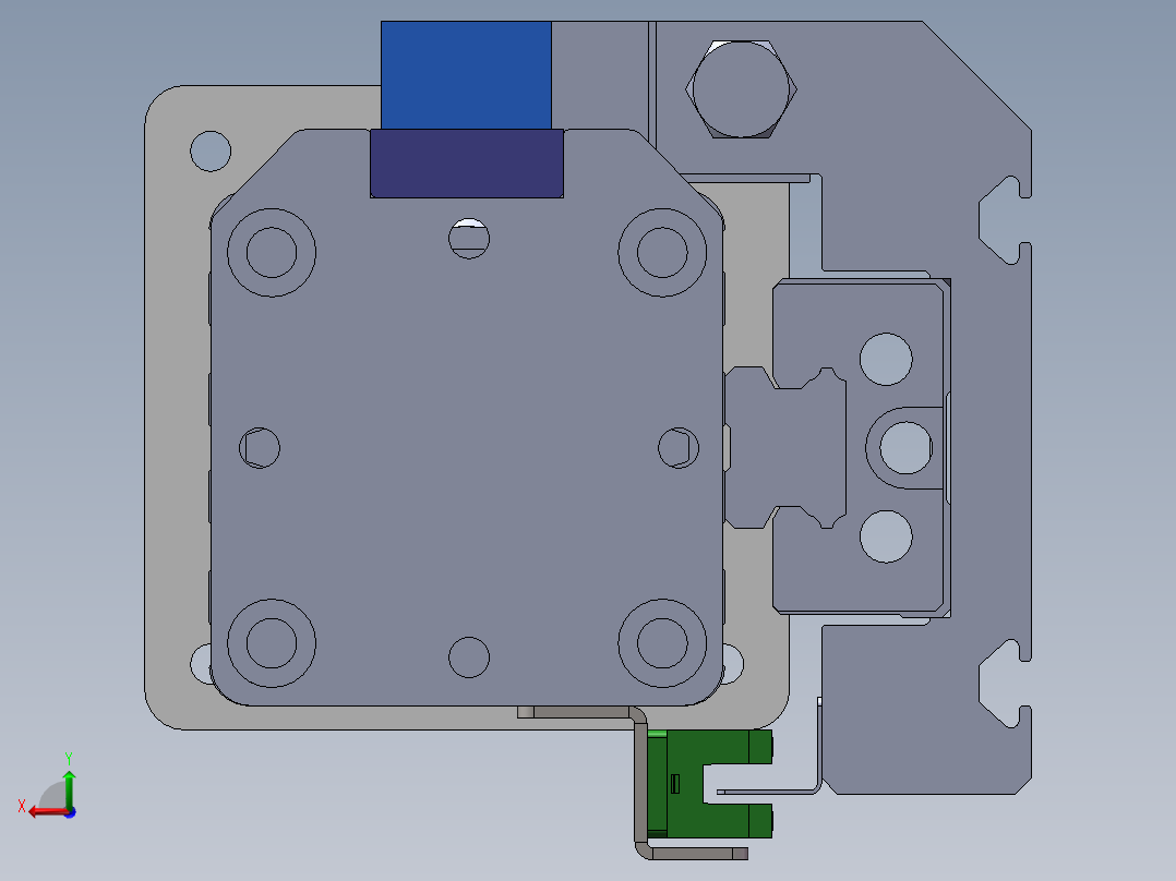 电动滑台模组SR64直连模型后视图