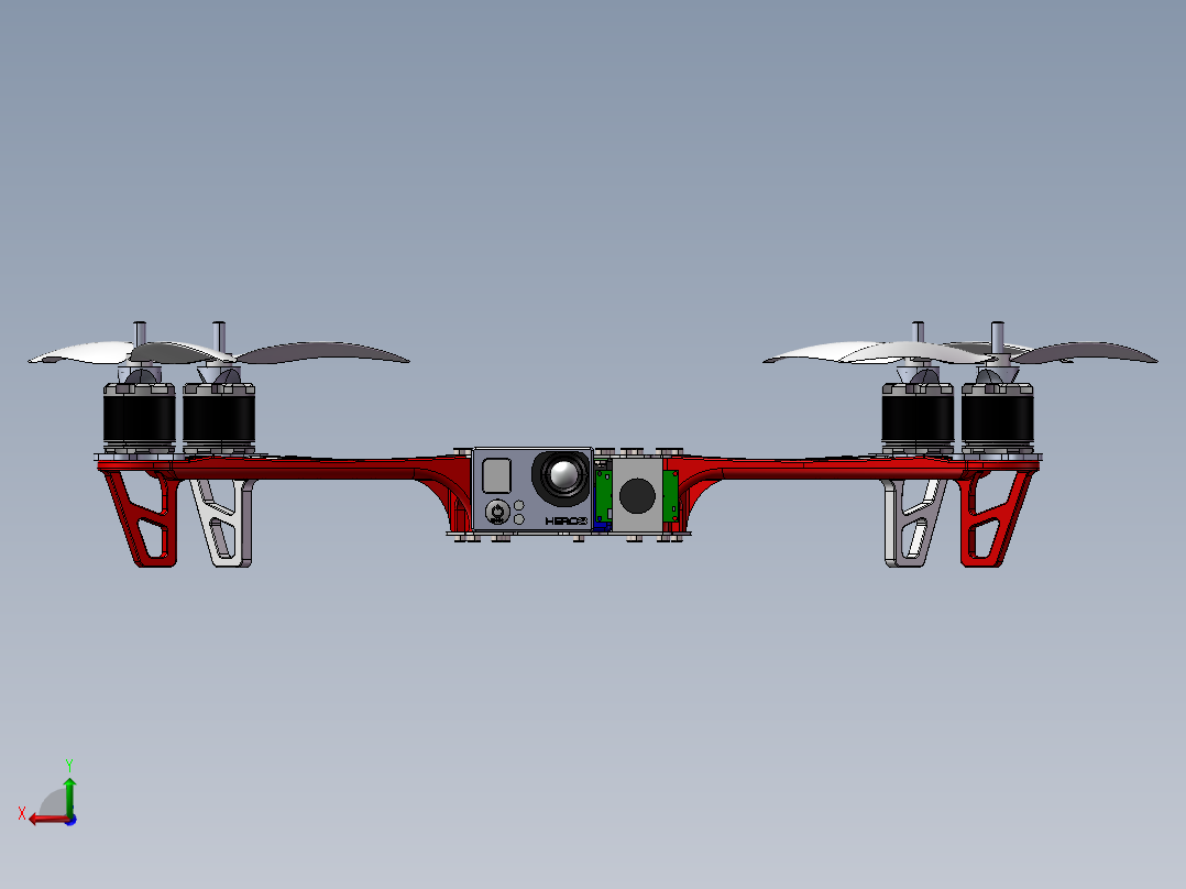 B36-四轴航拍无人机TBS Discovery图纸后视图