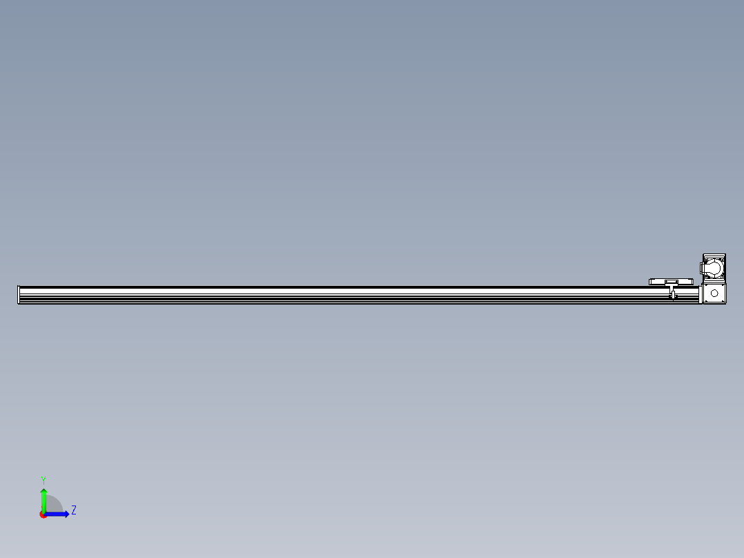 同步带全封闭直线模组TPA-HCB-105D-90-L1800-RU-Y-P20-N3左视图