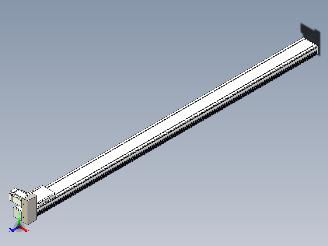 同步带全封闭直线模组TPA-HCB-105D-90-L1800-RU-Y-P20-N3正等轴测图
