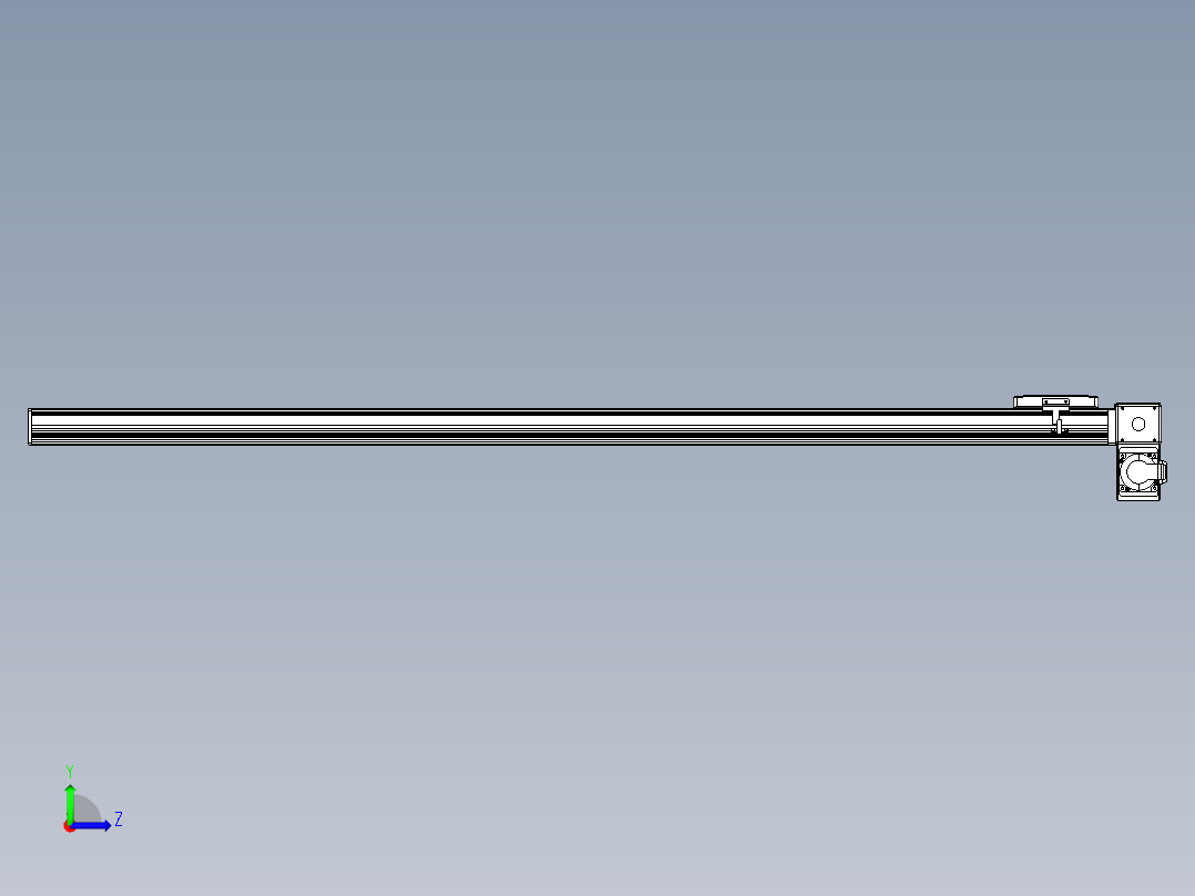 同步带全封闭直线模组TPA-HCB-105D-90-L1450-RP-Y-P20-N3左视图