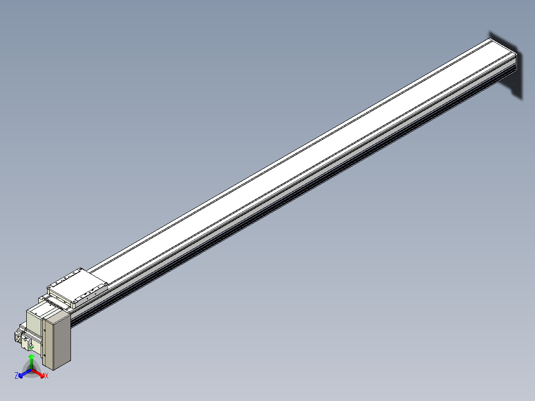 同步带全封闭直线模组TPA-HCB-105D-90-L1450-RP-Y-P20-N3正等轴测图