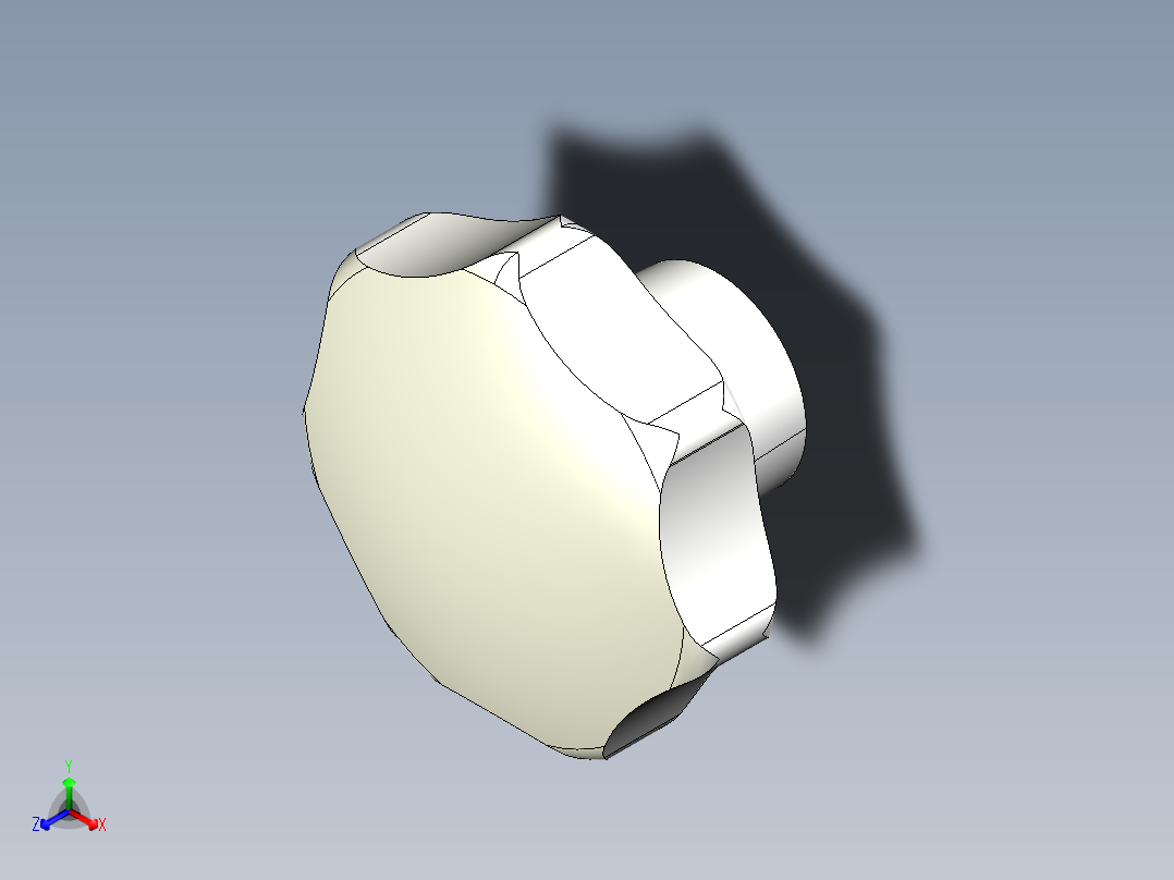 星型把手(電木)(B)2467-3D多系列多零件图纸模型正等轴测图