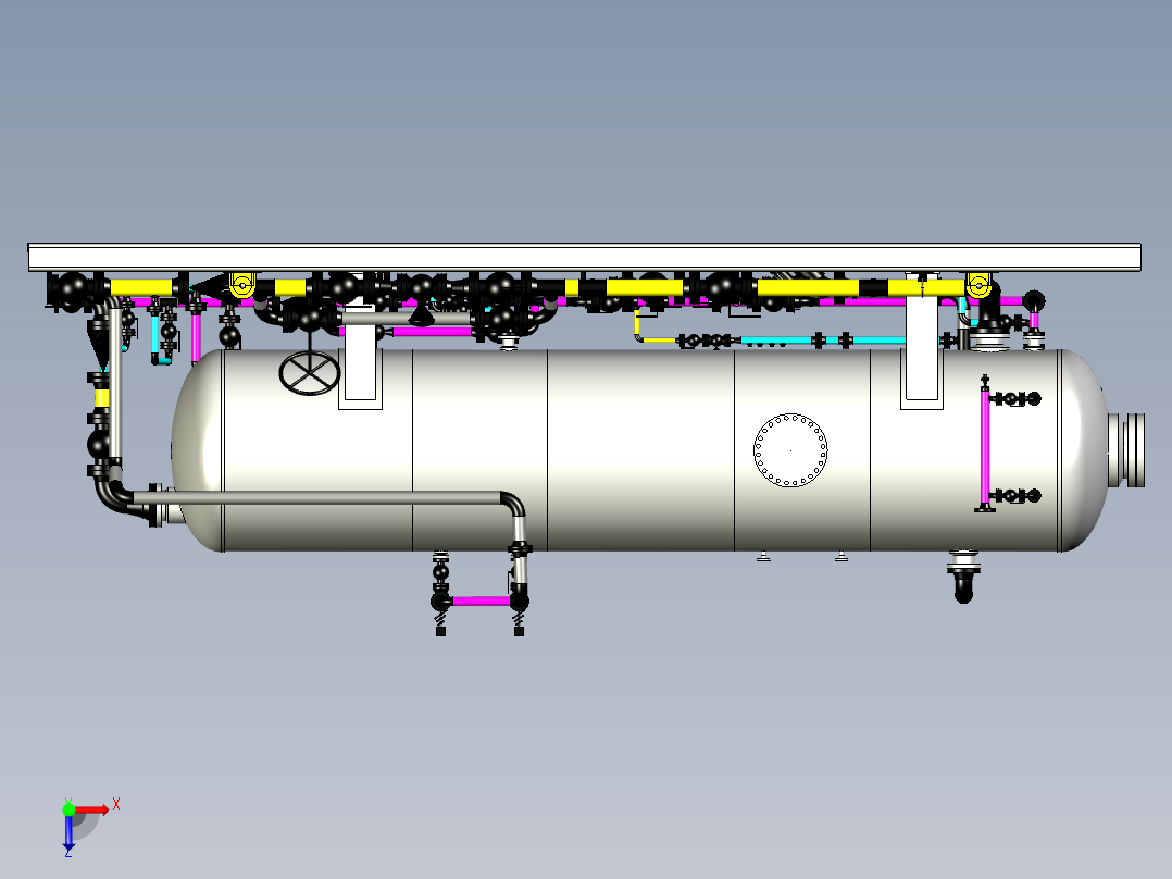 三相分离器俯视图
