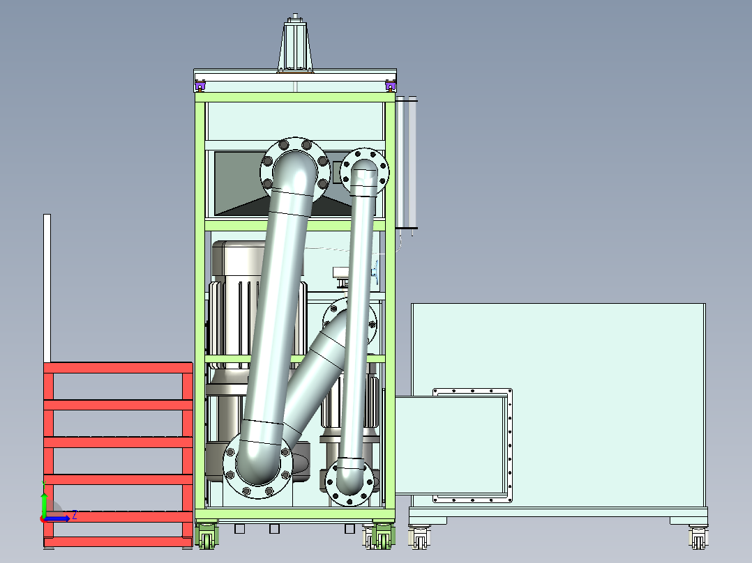 桥墩冲刷实验水槽ug左视图