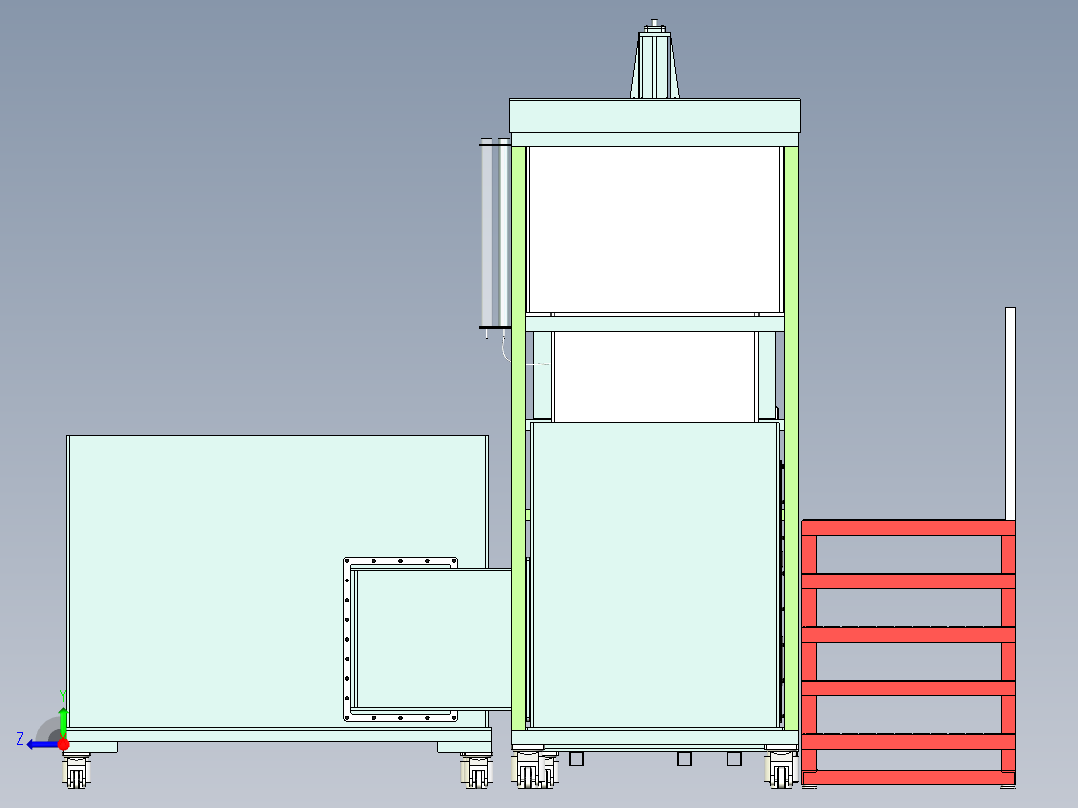 桥墩冲刷实验水槽ug右视图