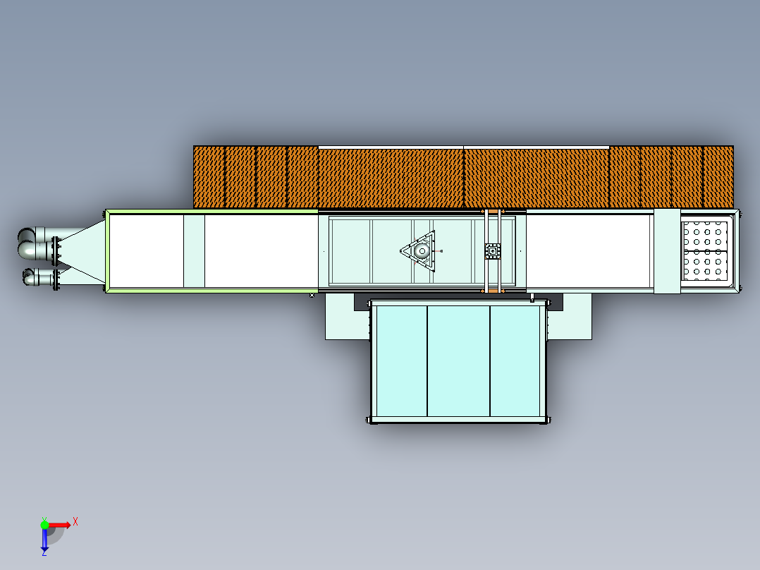 桥墩冲刷实验水槽ug俯视图