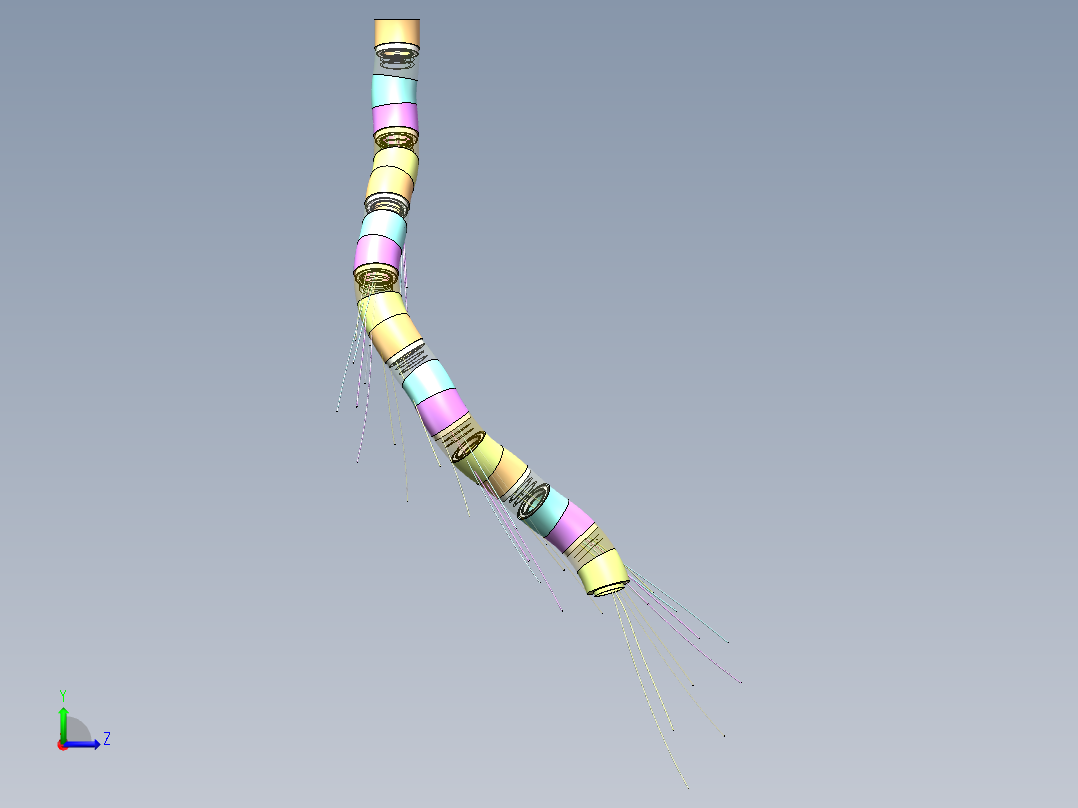 组合蛇形机械臂三维 1266264==160左视图