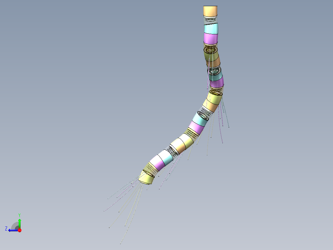 组合蛇形机械臂三维 1266264==160右视图