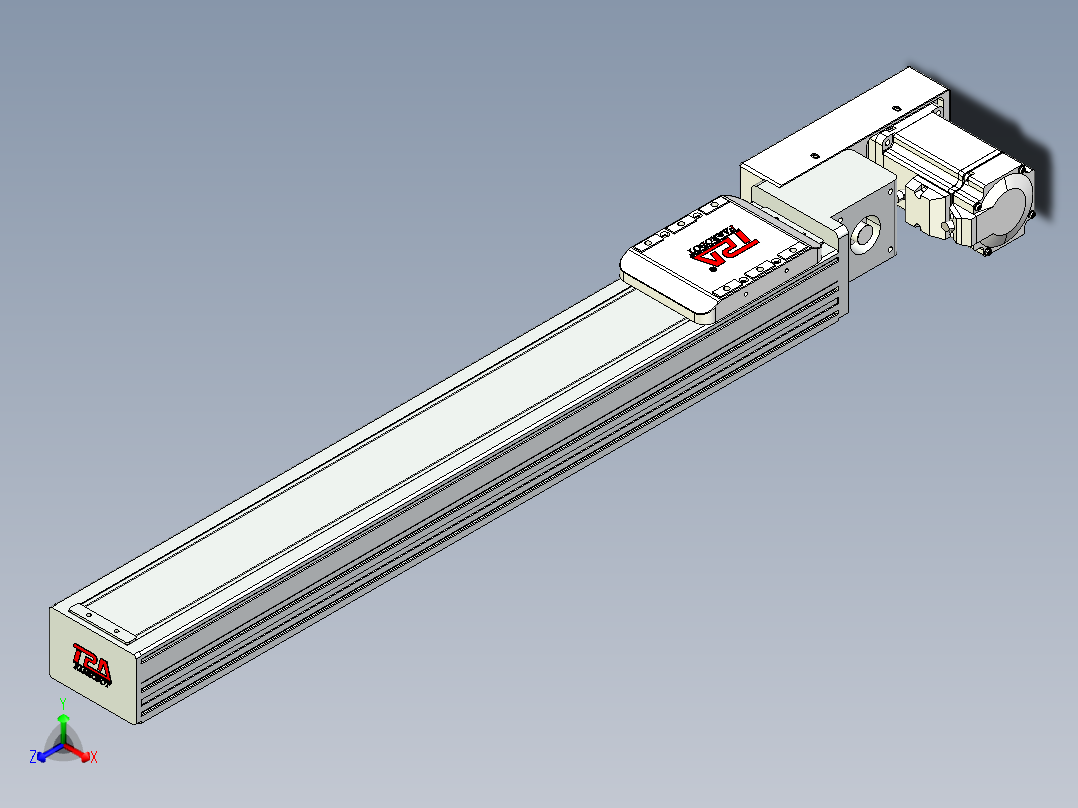 同步带全封闭直线模组TPA-HCB-85D-90-L500-MR-C-P20-N3主视图
