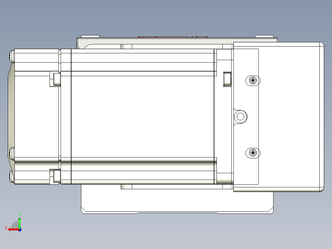 同步带全封闭直线模组TPA-HCB-85D-90-L500-MR-C-P20-N3后视图