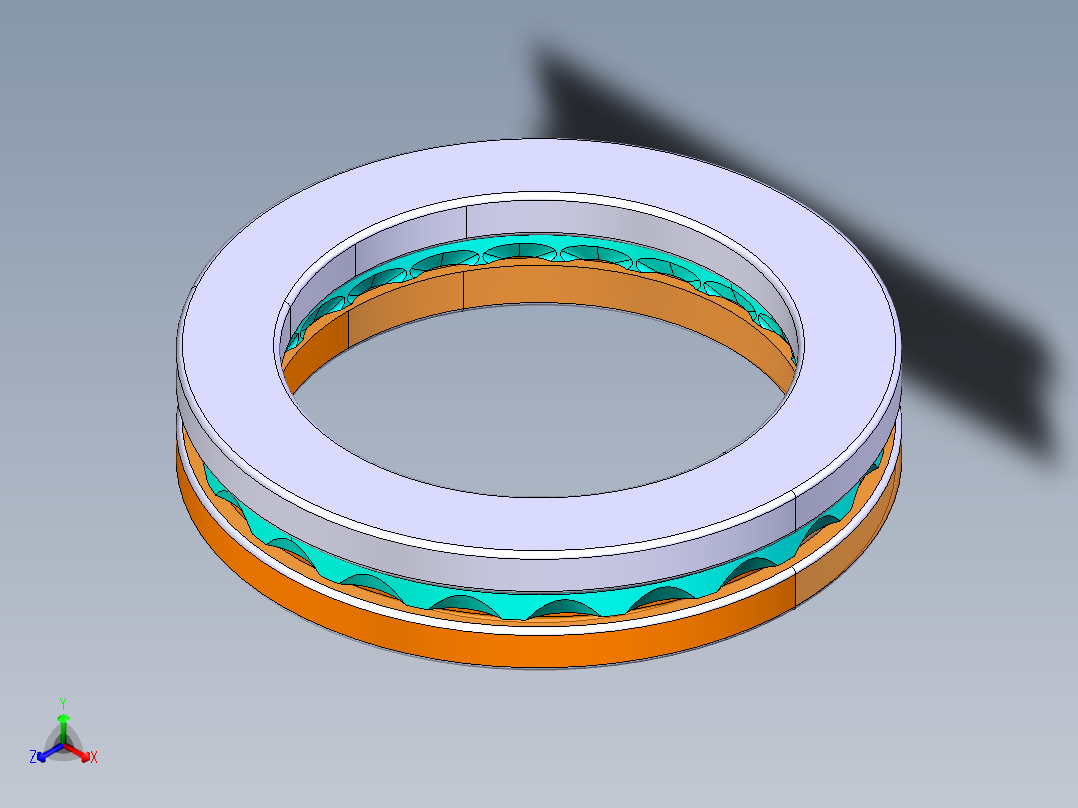 平面推力球轴承51110主视图