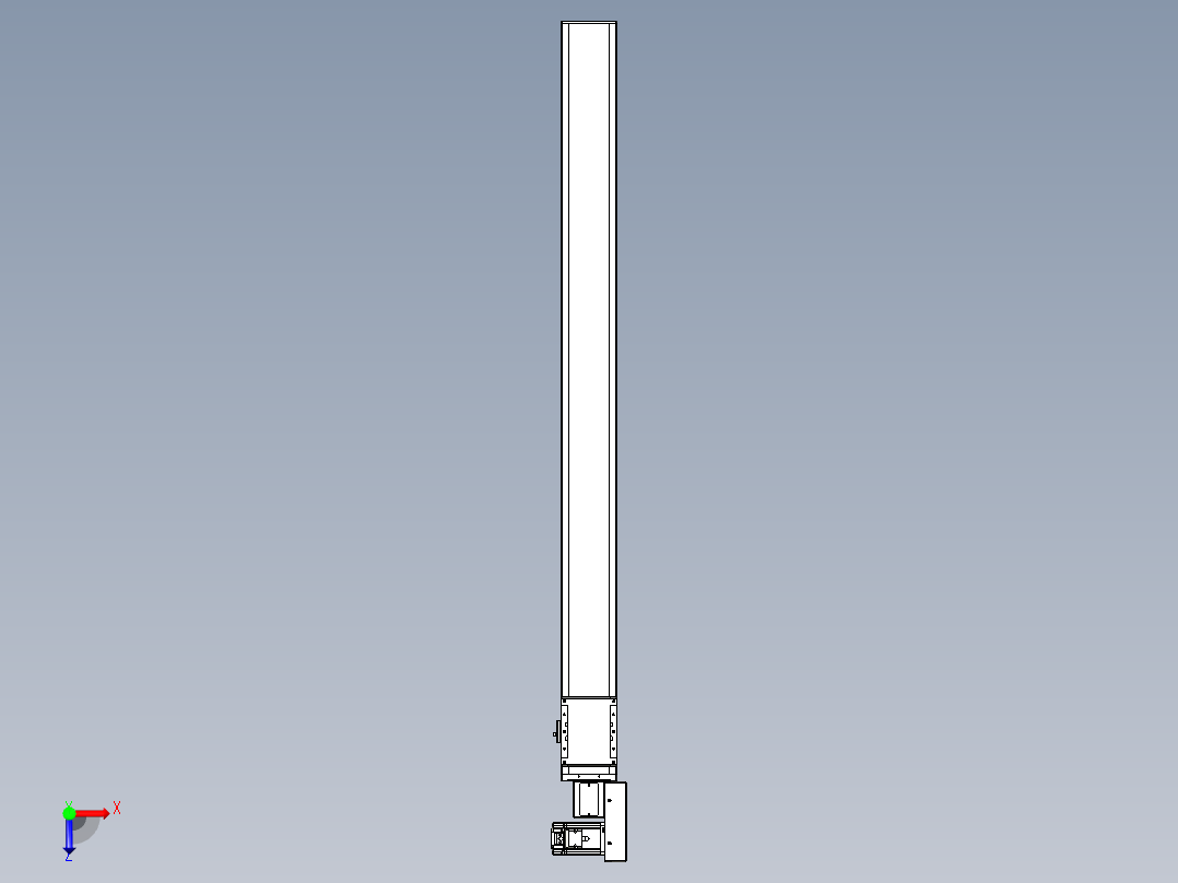 同步带全封闭直线模组TPA-HCB-105D-90-L1200-MR-C-P20-N3俯视图