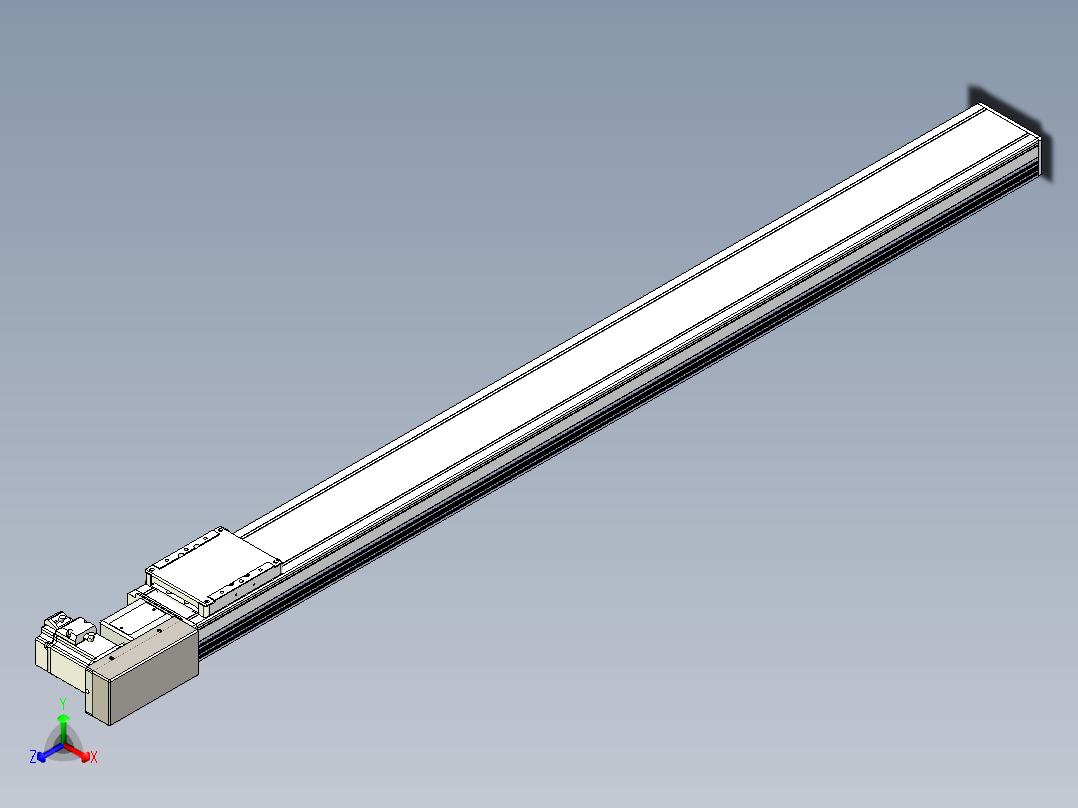 同步带全封闭直线模组TPA-HCB-105D-90-L1200-MR-C-P20-N3正等轴测图
