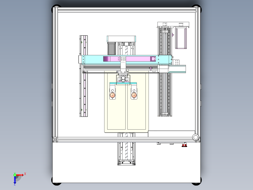 自动锁螺丝机俯视图