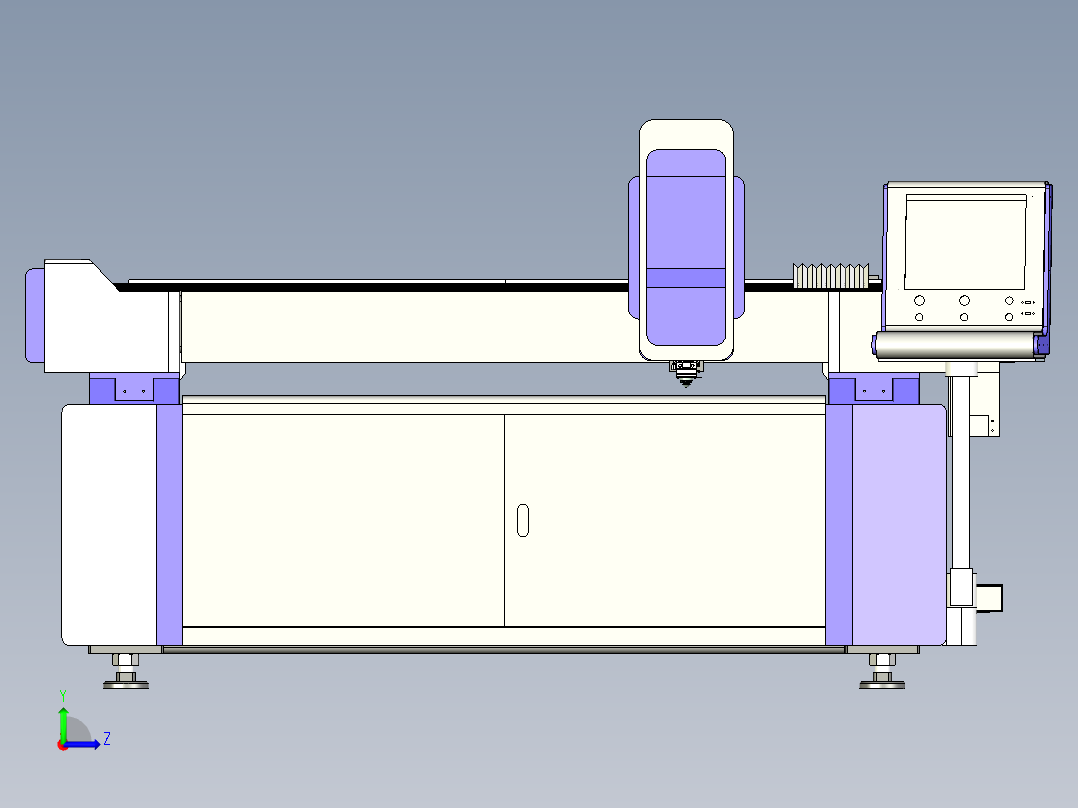 激光切割机3015 ug10左视图