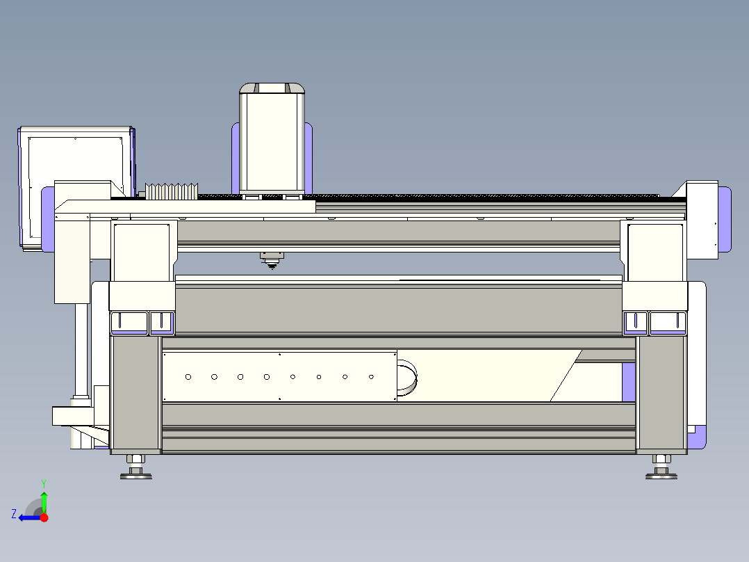 激光切割机3015 ug10右视图
