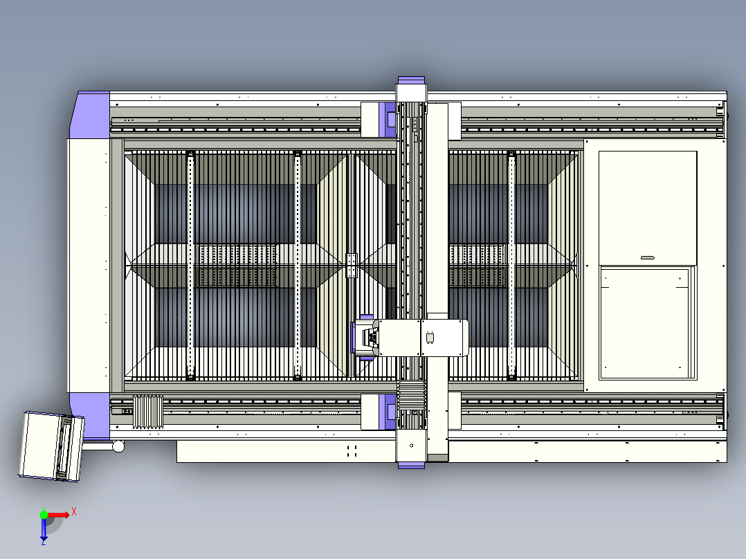 激光切割机3015 ug10俯视图