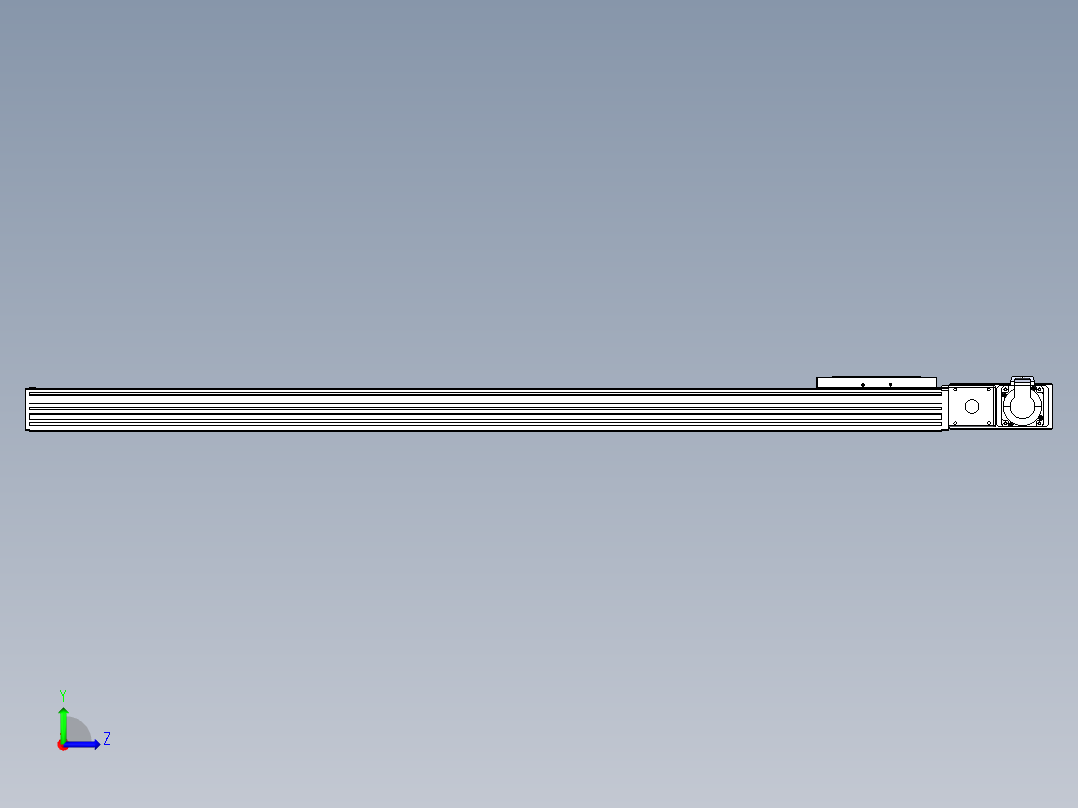 同步带全封闭直线模组TPA-HCB-120D-90-L1100-MR-C-P40-N3左视图